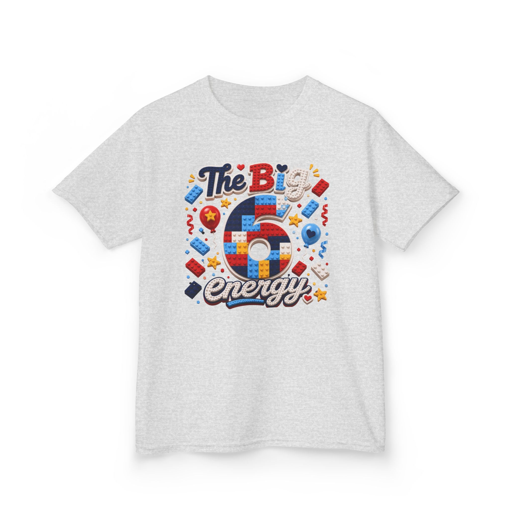 The Big 6 Energy Graphic kids Birthday T-Shirt Design