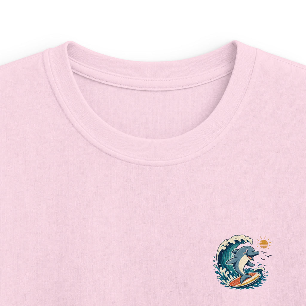 Ocean Adventure Kids Tee 'Catch the Good Tide' Dolphin Surf Graphic