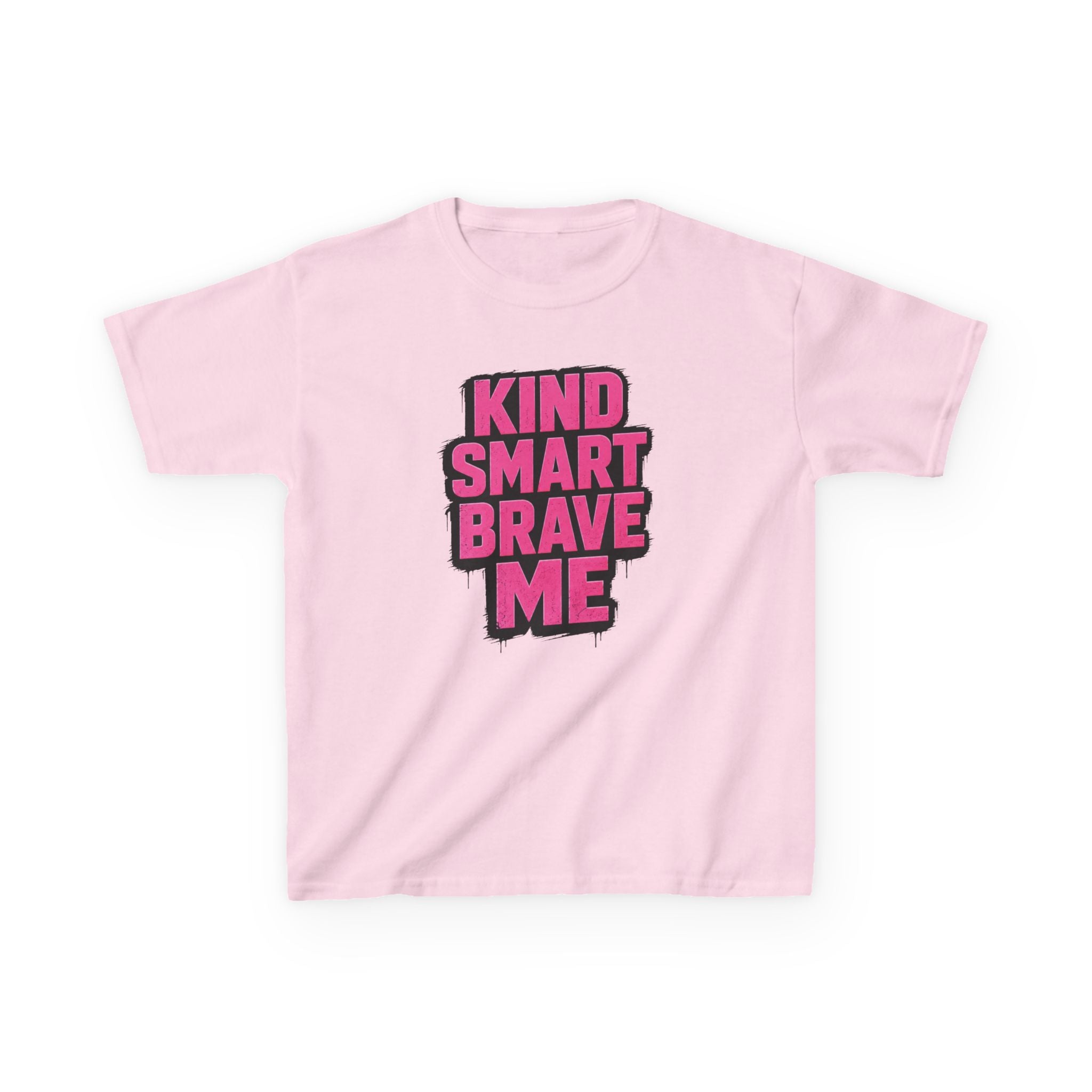 Girls Tee "Kind Smart Brave Me" Positive Affirmation Graphic