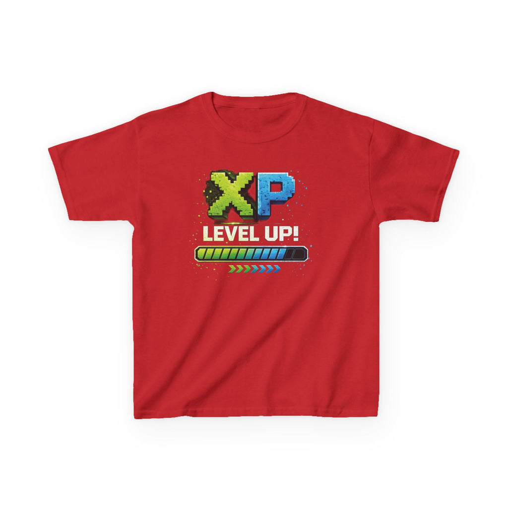 Kids T-Shirt - "XP Level Up!" Boys Gamer Progress Bar Tee