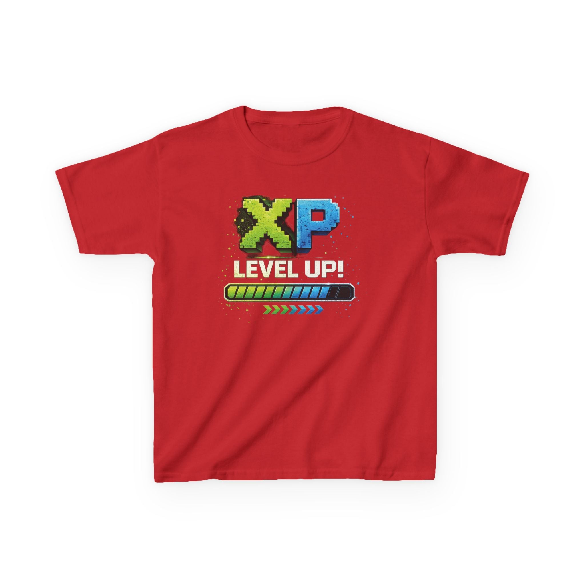 Kids T-Shirt - "XP Level Up!" Boys Gamer Progress Bar Tee