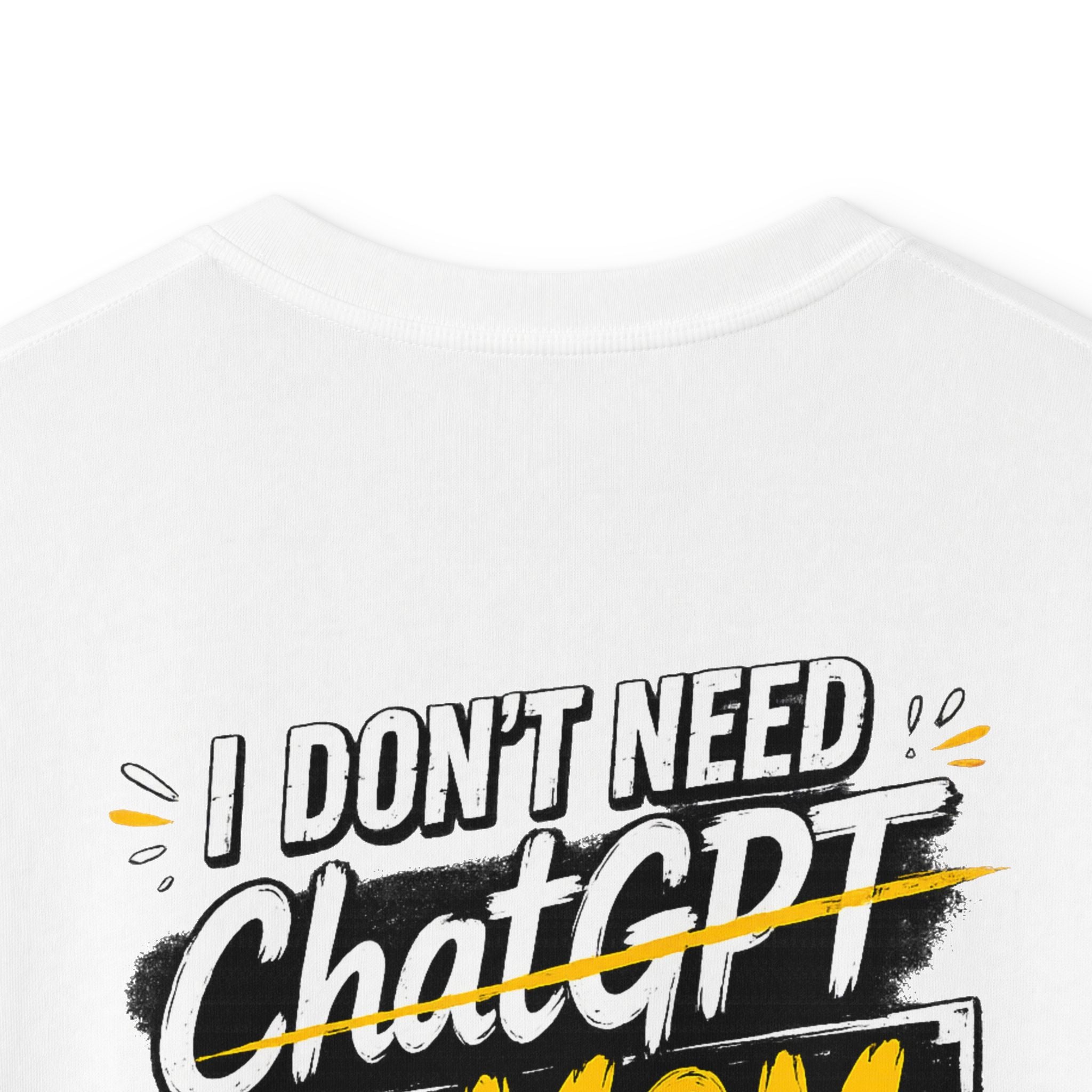 "I Don’t Need ChatGPT, My Mom Knows Everything" Back Graphic Kids Tee