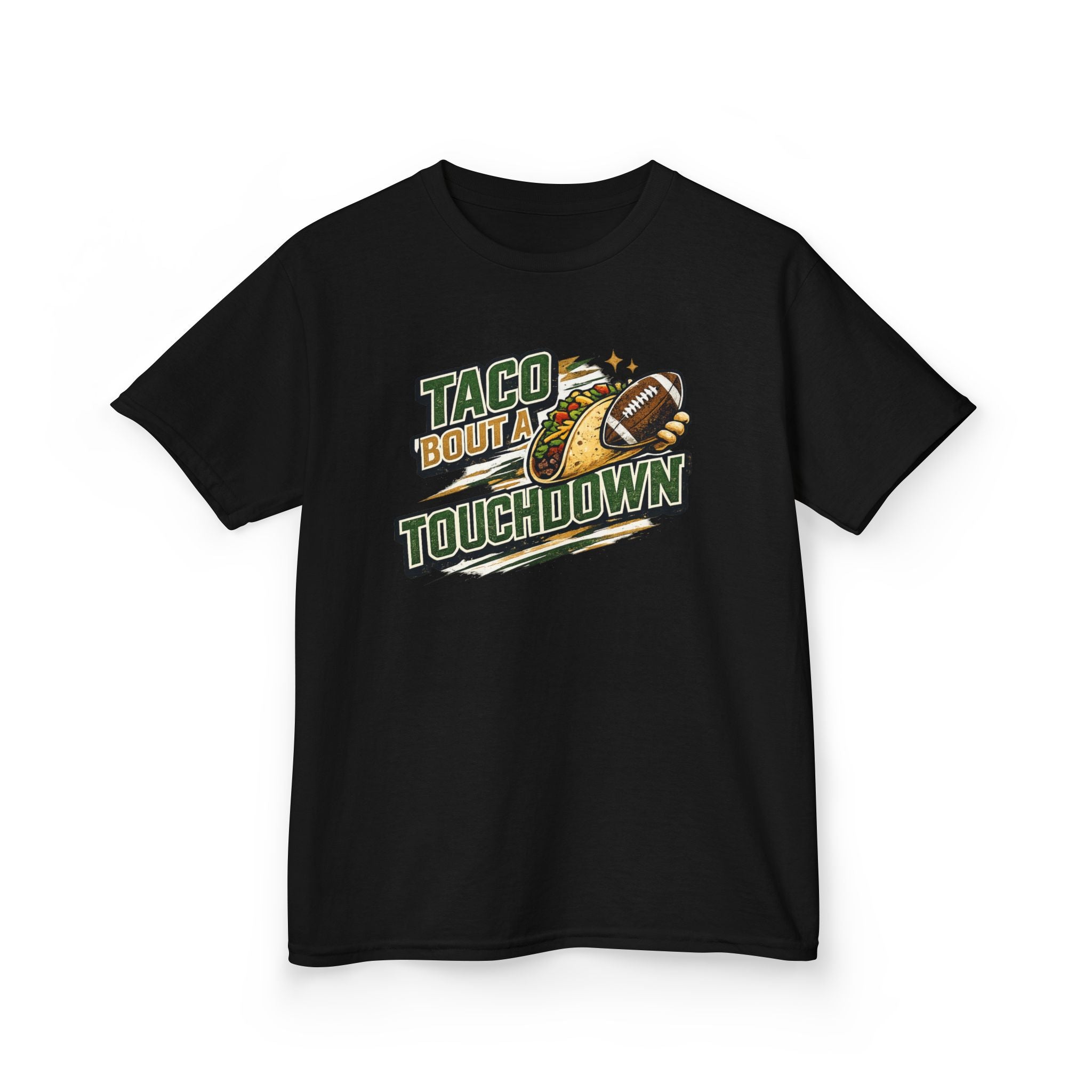 Taco 'Bout a Touchdown Football T-Shirt Design | Taco Football Graphic | Game Day Sports Tee