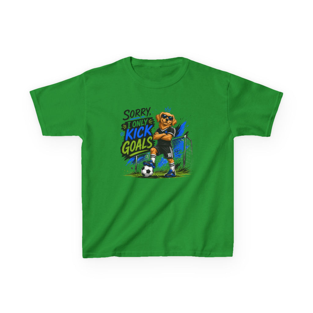 Sorry, I Only Kick Goals Kids Soccer | Kids Sports Graphic T-Shirt