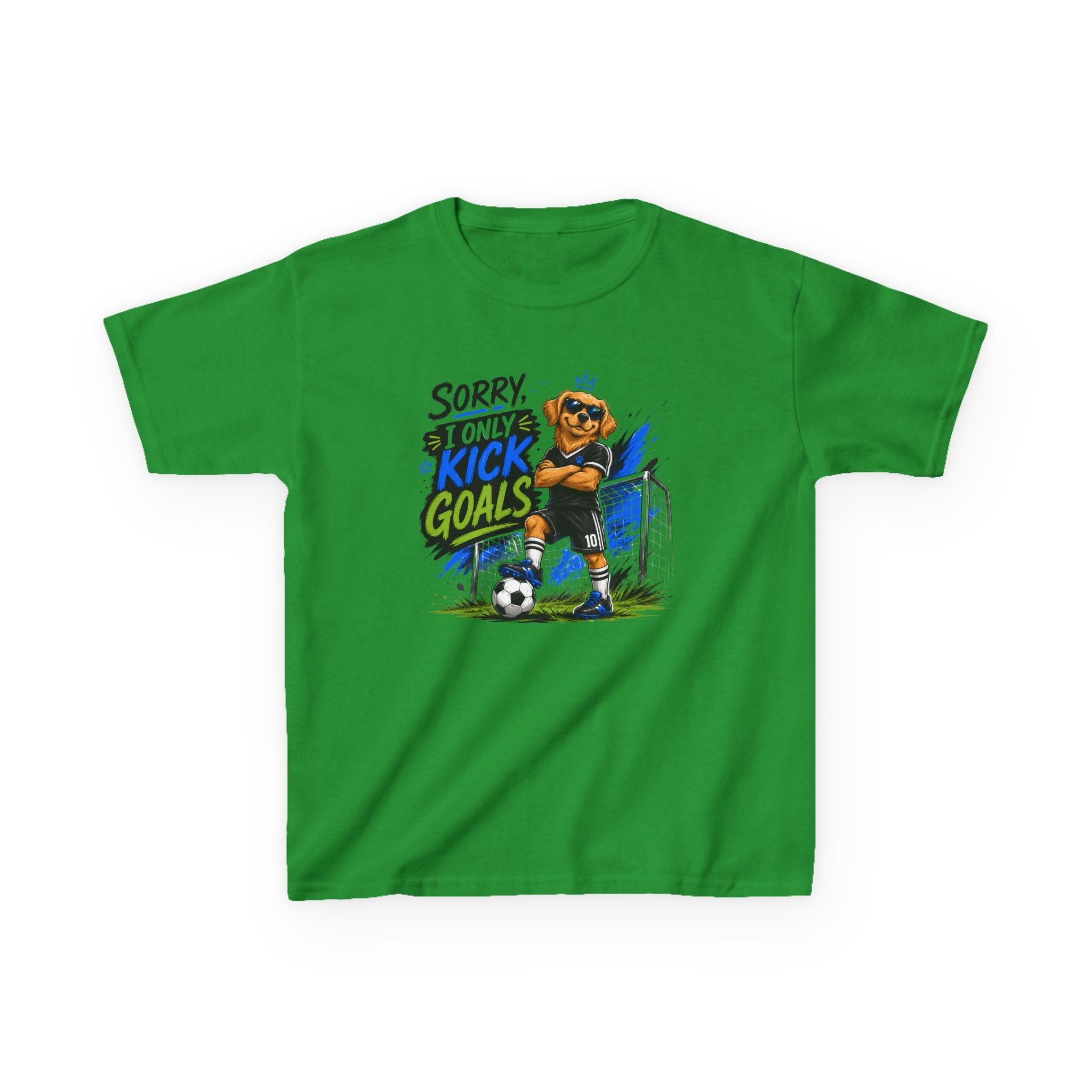 Sorry, I Only Kick Goals Kids Soccer | Kids Sports Graphic T-Shirt