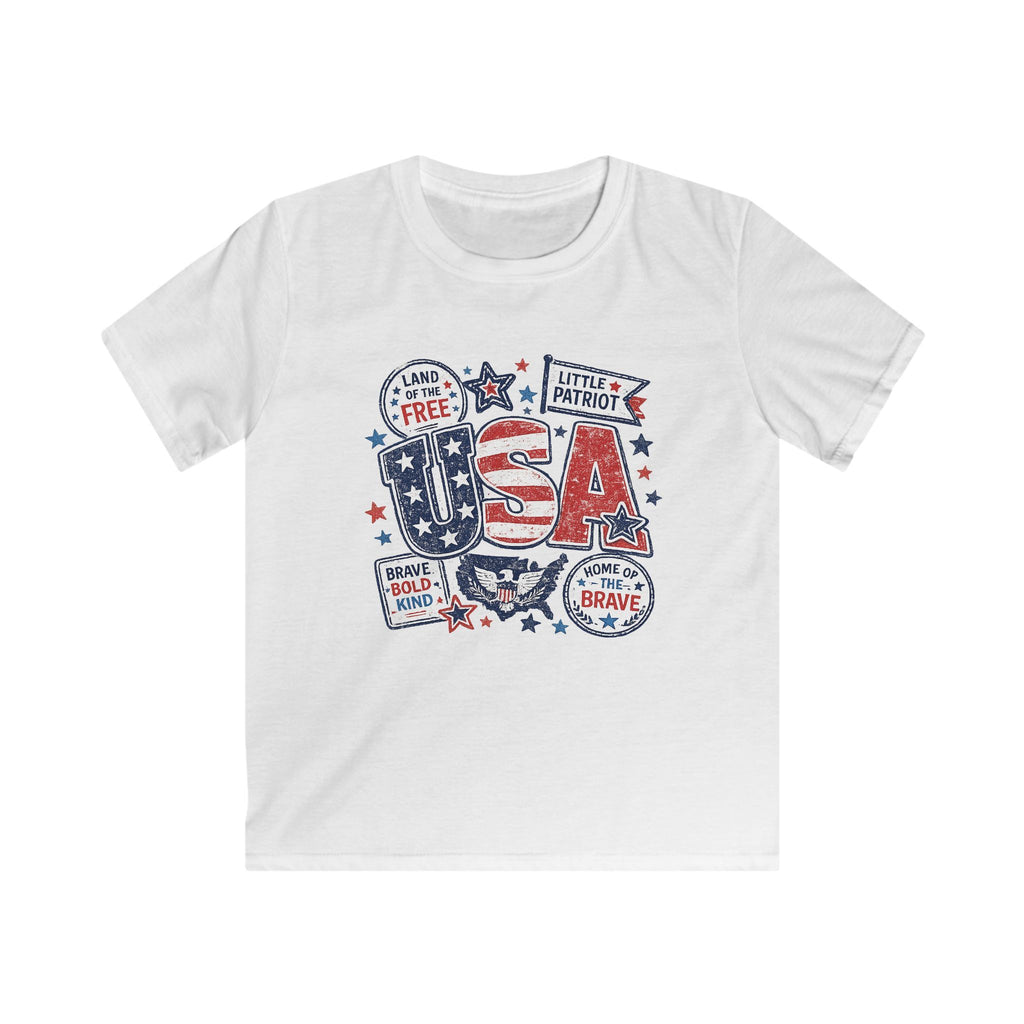 Kids USA Patriotic T-Shirt – "Little Patriot" 4th of July Tee for Boys &  Girls