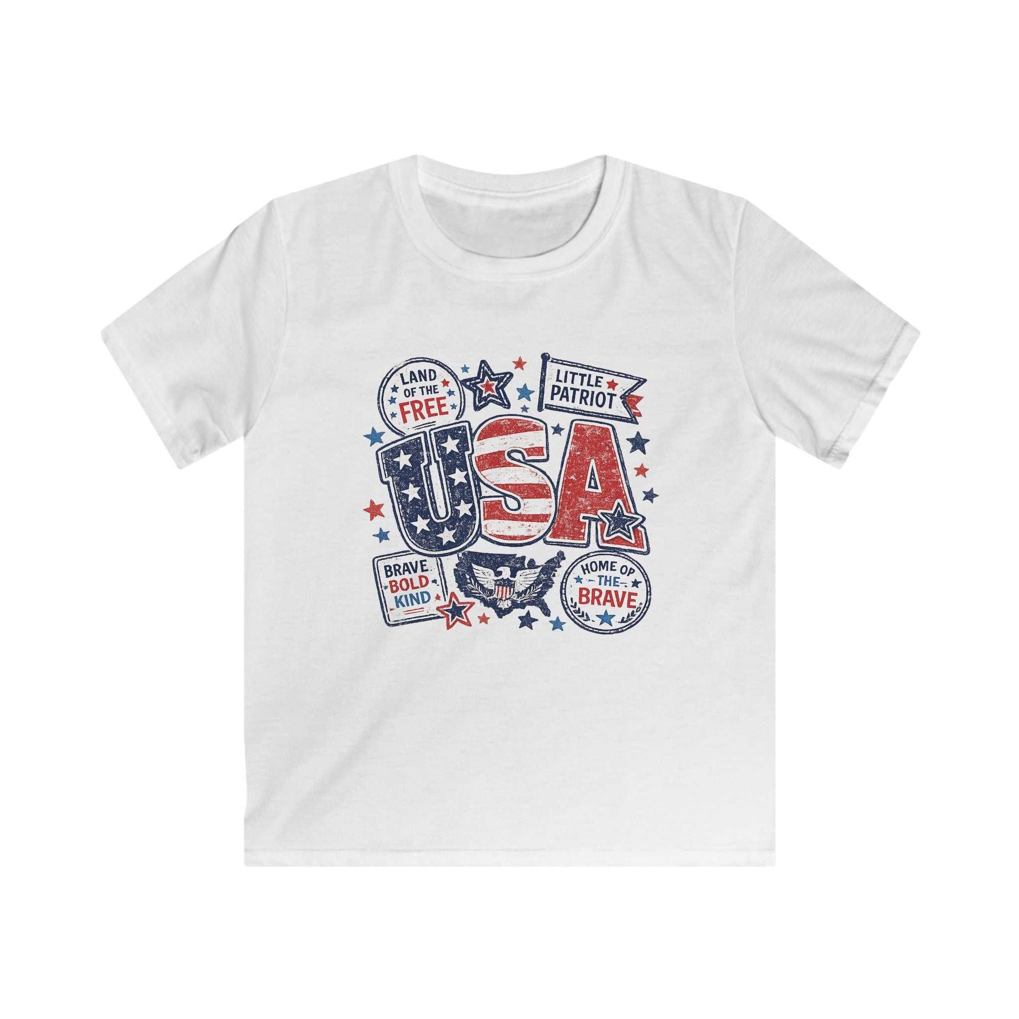 Kids USA Patriotic T-Shirt – "Little Patriot" 4th of July Tee for Boys &  Girls