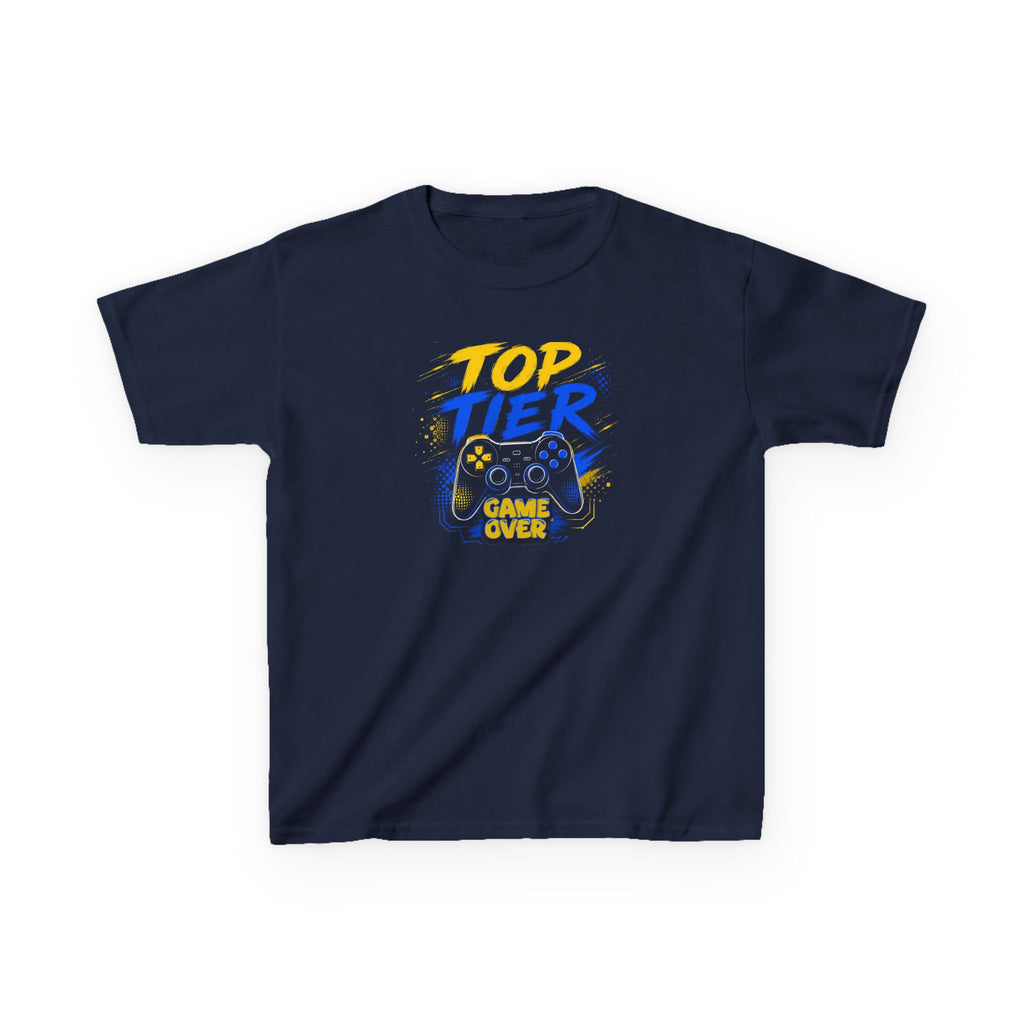 "Top Tier Game Over" Gaming Controller Graphic T-Shirt Design For Gamer's