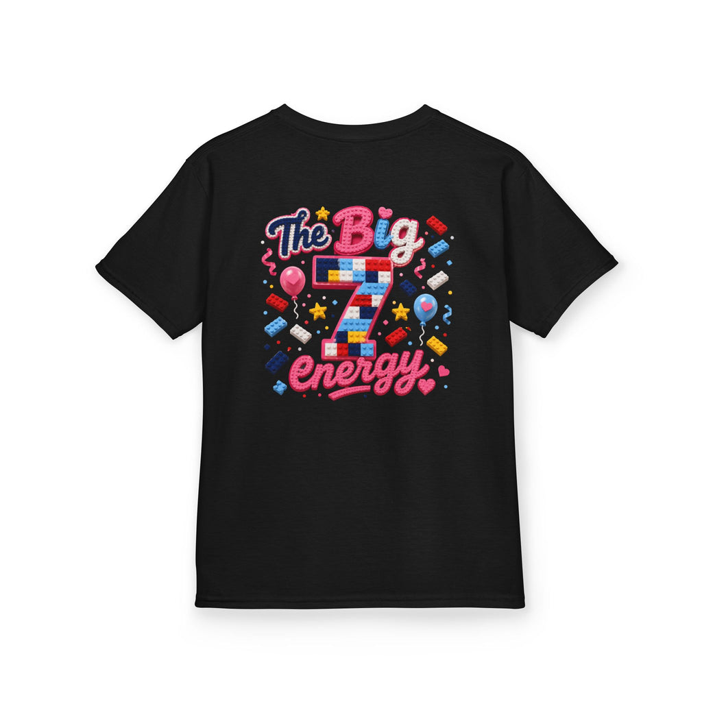 "The Big Energy 7" Graphic kids Birthday T-Shirt Design