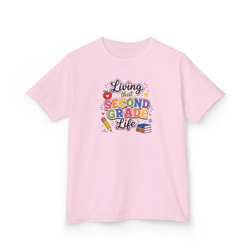 Kids T-Shirt — "Living That SECOND GRADE Life"