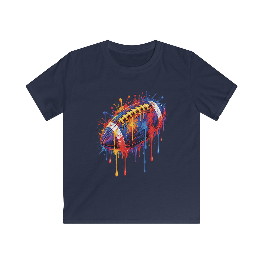 Kids T-Shirt Colorful Drip Football Sports Graphic Tee