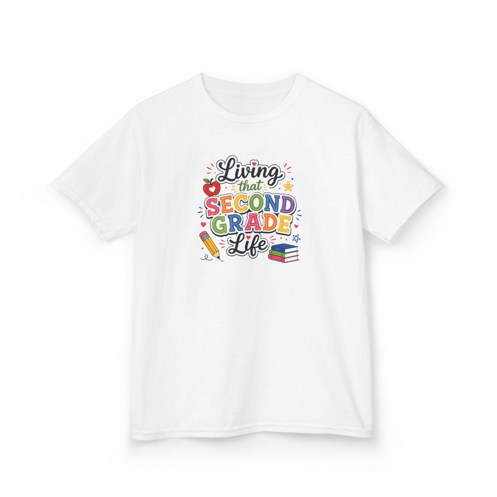 Kids T-Shirt — "Living That SECOND GRADE Life"