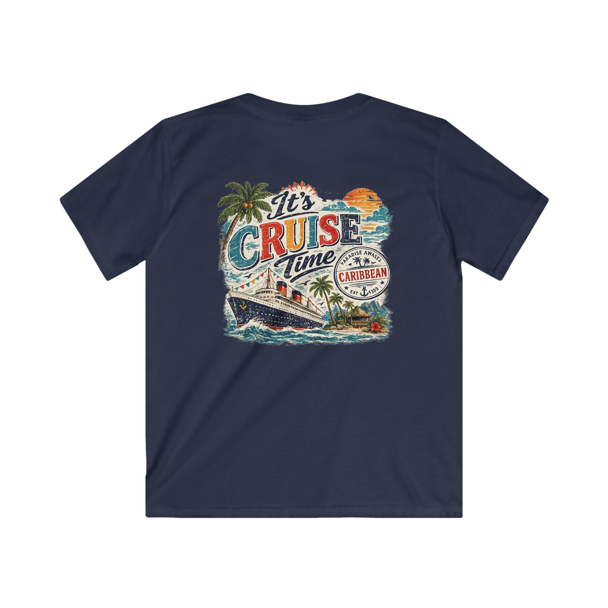 Kids Cruise T‑Shirt  "It’s Cruise Time" Tropical Vacation Tee