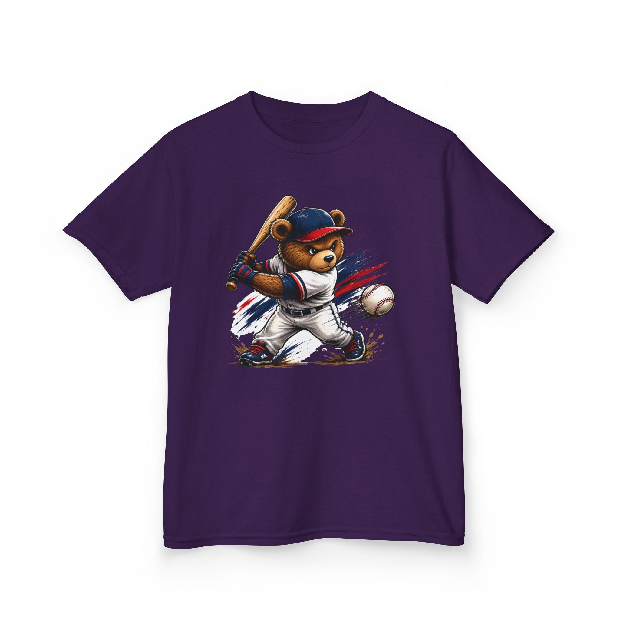 Baseball Bear T-Shirt | Cute Baseball Player Bear Graphic | Kids Baseball Tee | Little Slugger Sports Shirt | Baseball Lover Gift
