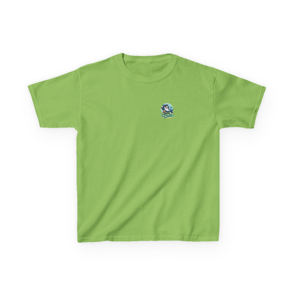 Kids Tee 'Just Chill' Surfing Shark Girls and Boys Graphic