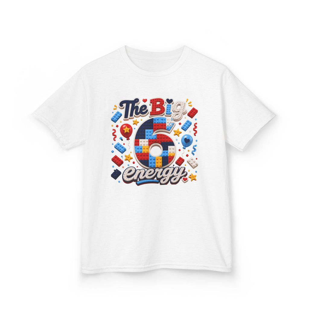 The Big 6 Energy Graphic kids Birthday T-Shirt Design