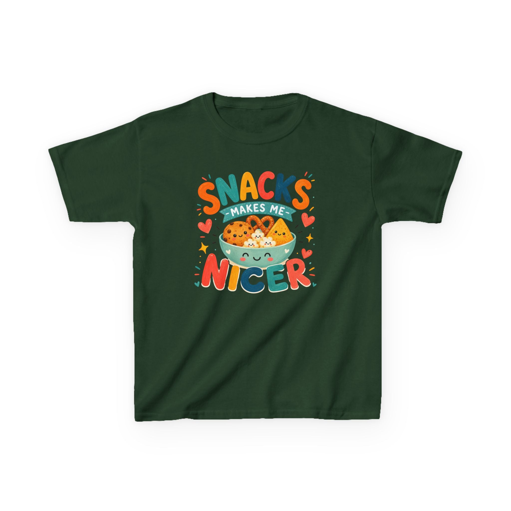Cute Kids T-Shirt "Snacks Make Me Nicer" Cute Snack Monster Tee