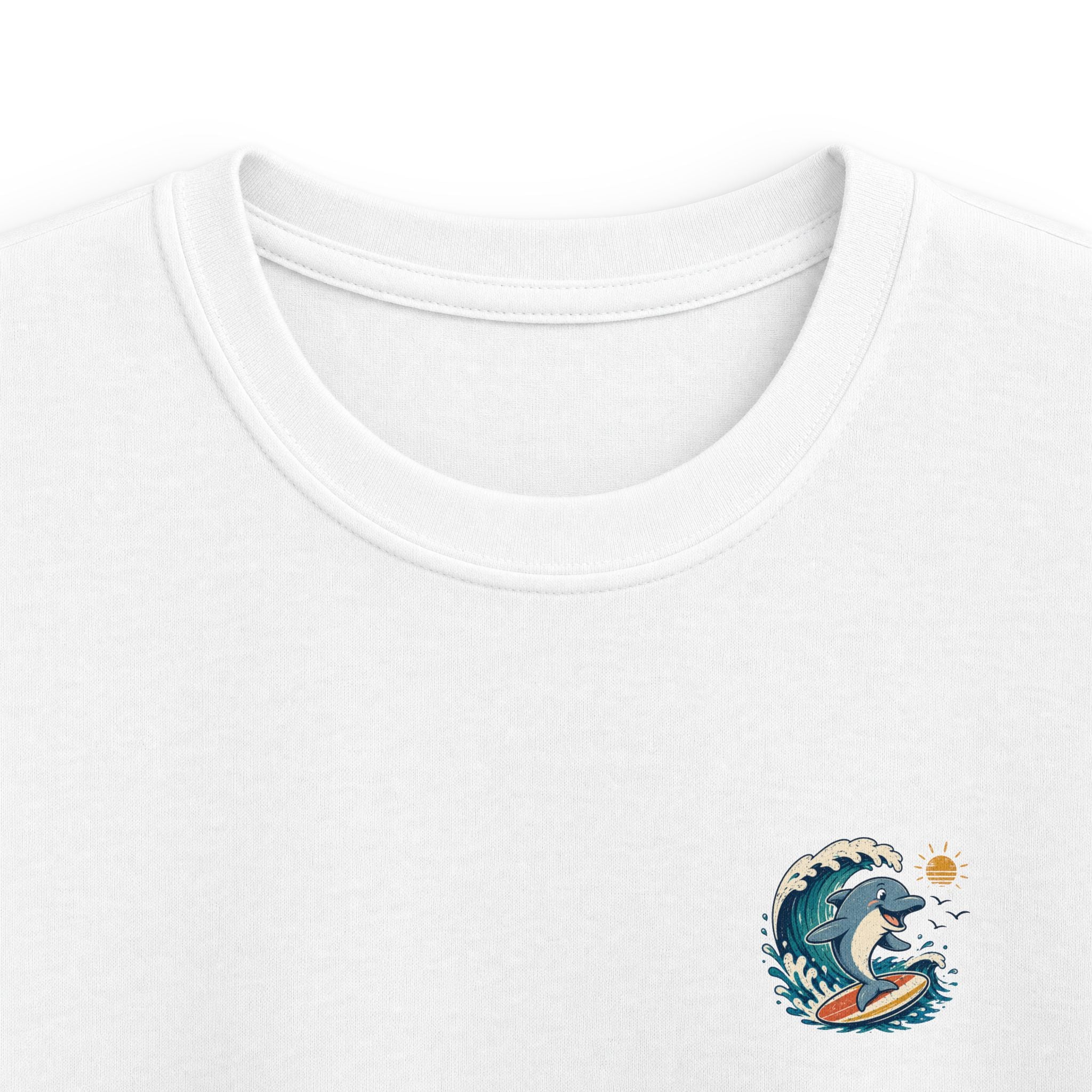 Ocean Adventure Kids Tee 'Catch the Good Tide' Dolphin Surf Graphic