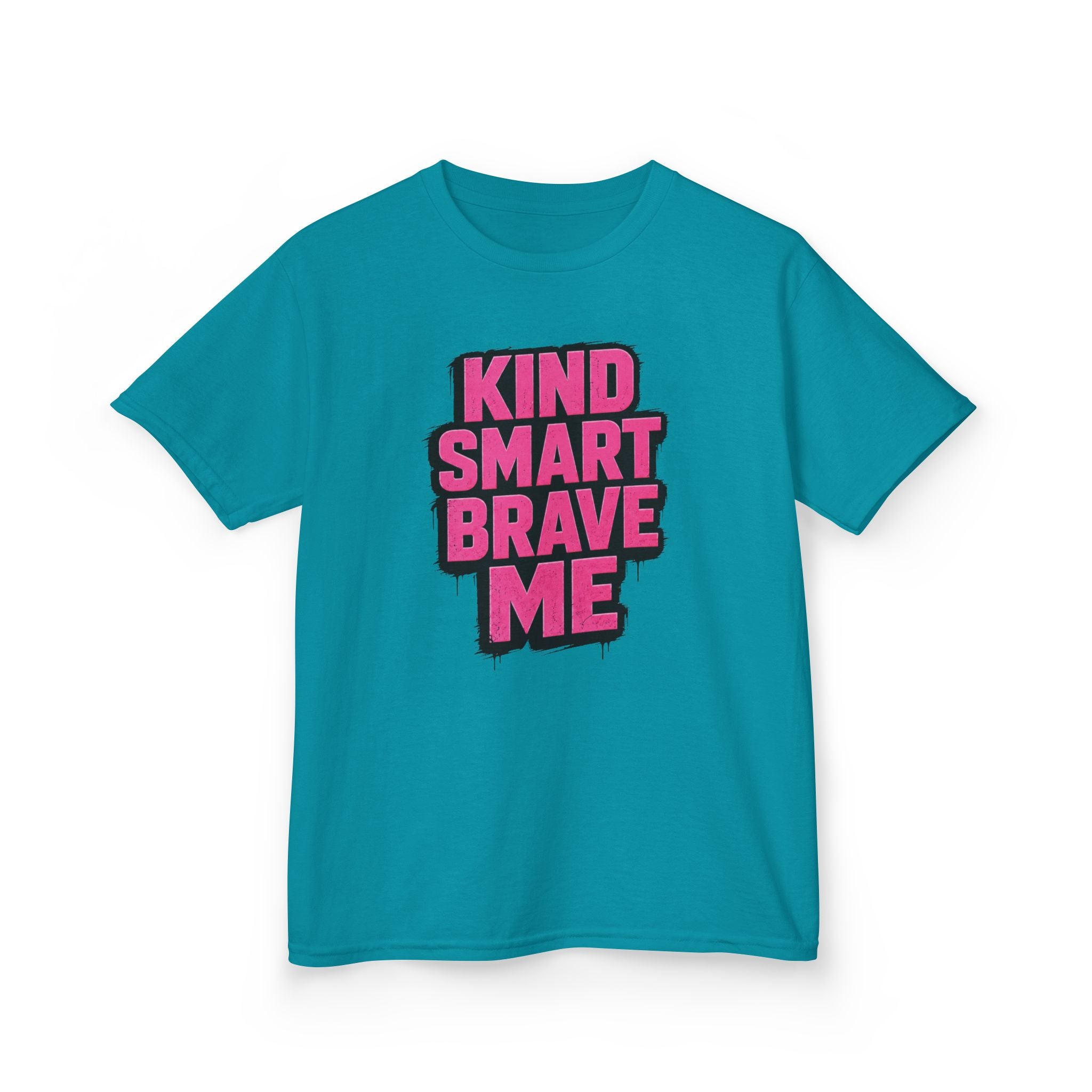 Girls Tee "Kind Smart Brave Me" Positive Affirmation Graphic