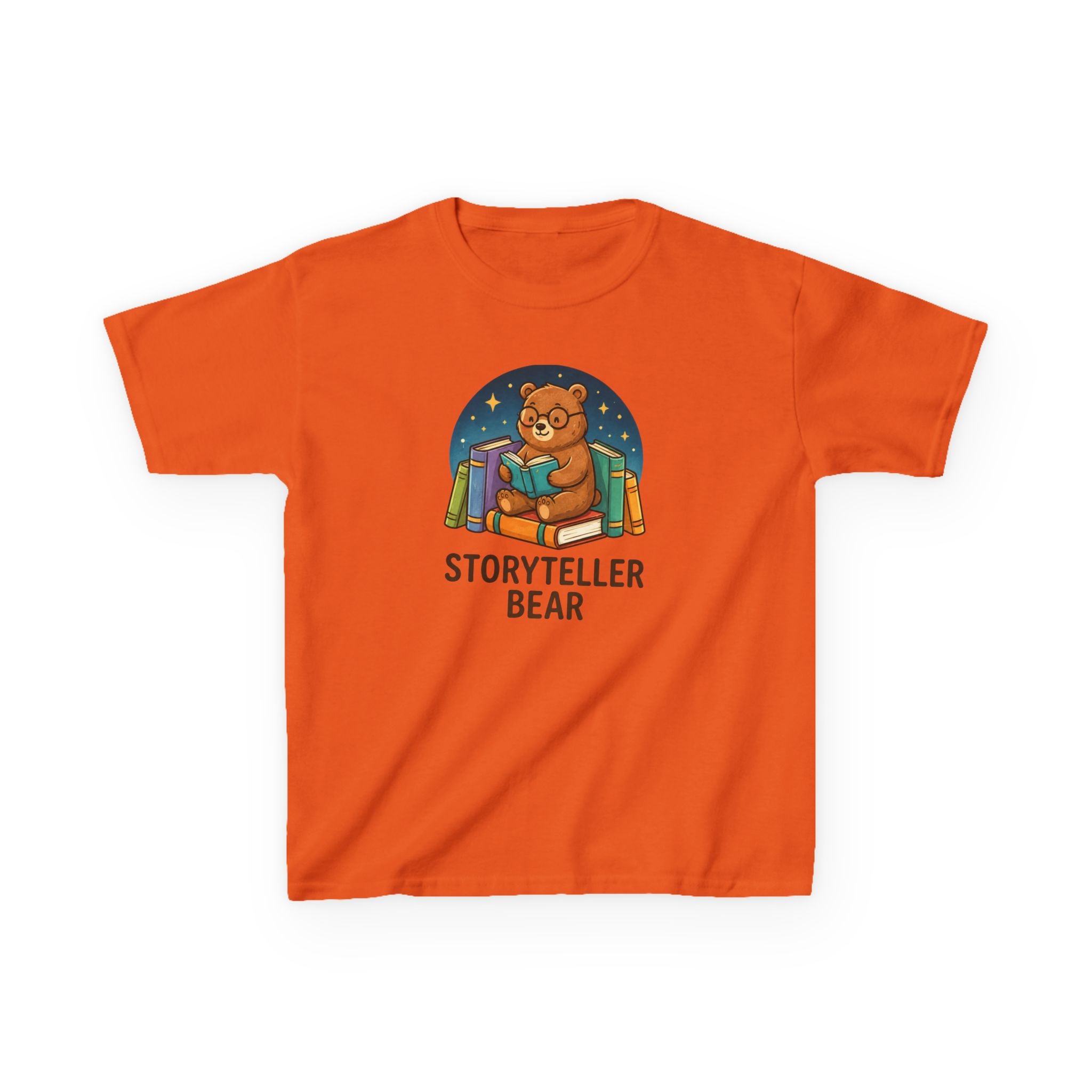 Kids T-Shirt — "Storyteller Bear" Cute Reading Bear Tee for Children