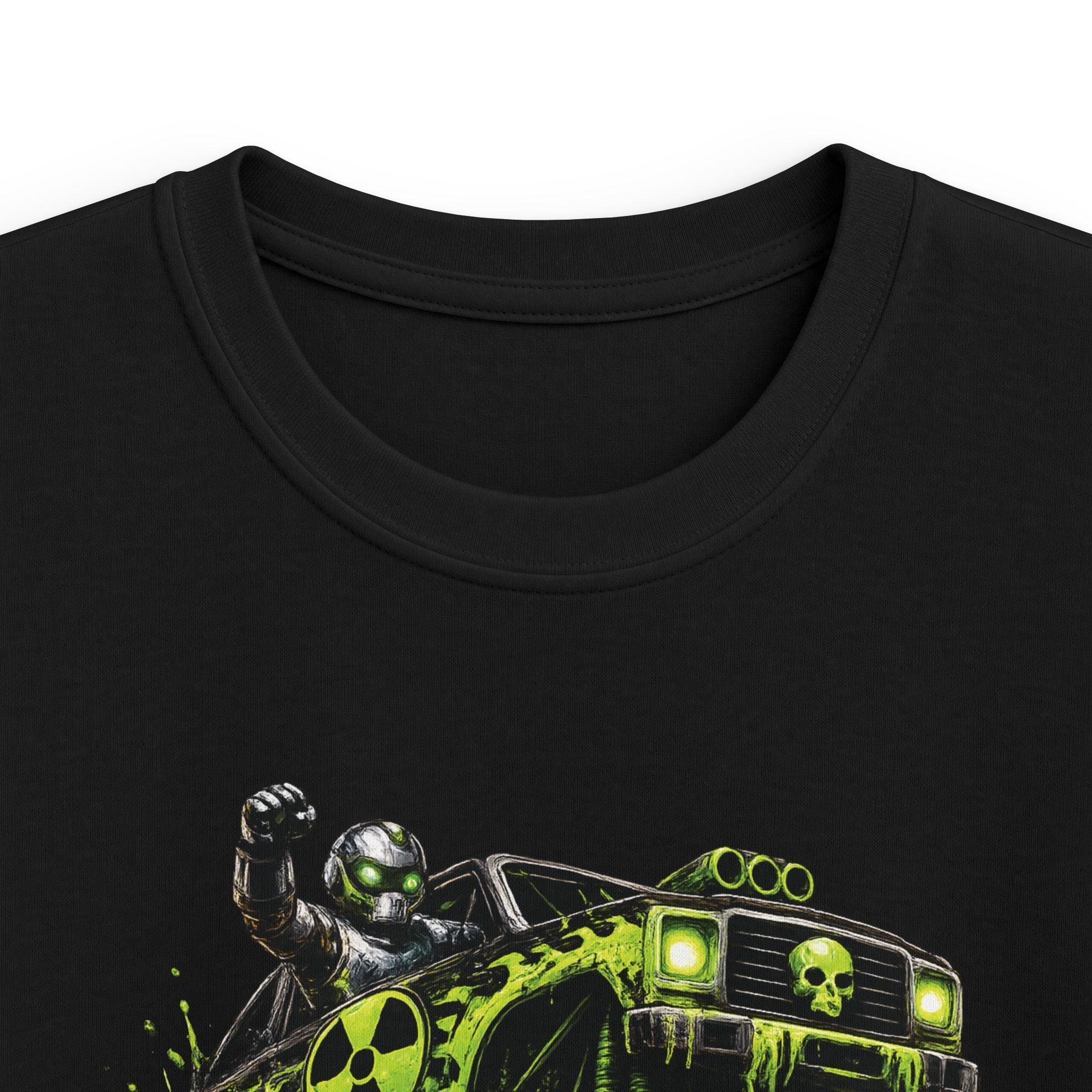 Boys Monster Truck T‑Shirt Green Mud Splash Off‑Road Tee