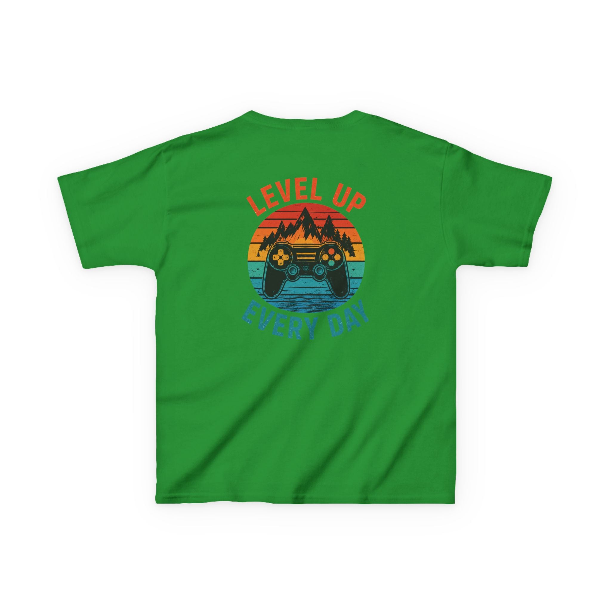 Kids Tee "Level Up Every Day" Retro Gamer Graphic
