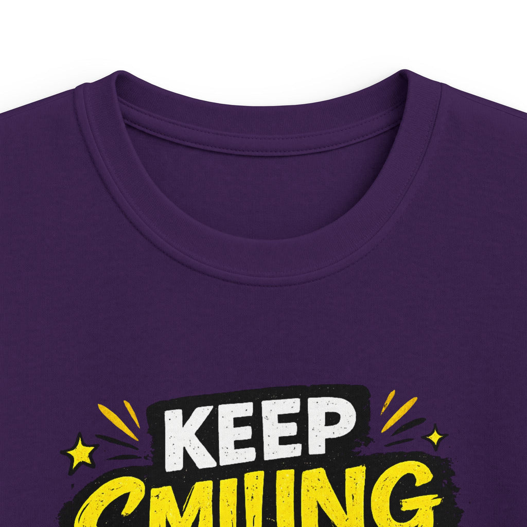 Boys And Girls T-Shirt "Keep Smiling It Looks Good On You" Positive Graphic Tee