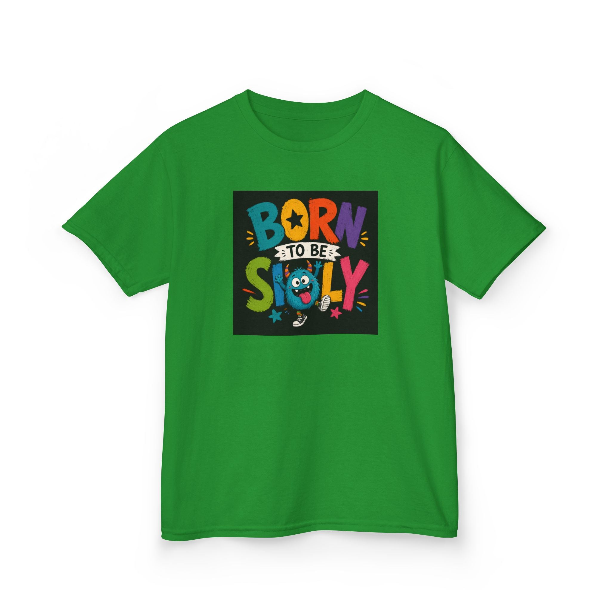 "Born to Be Silly" Kids Funny T‑Shirt Colorful Playful Graphic Tee for Children