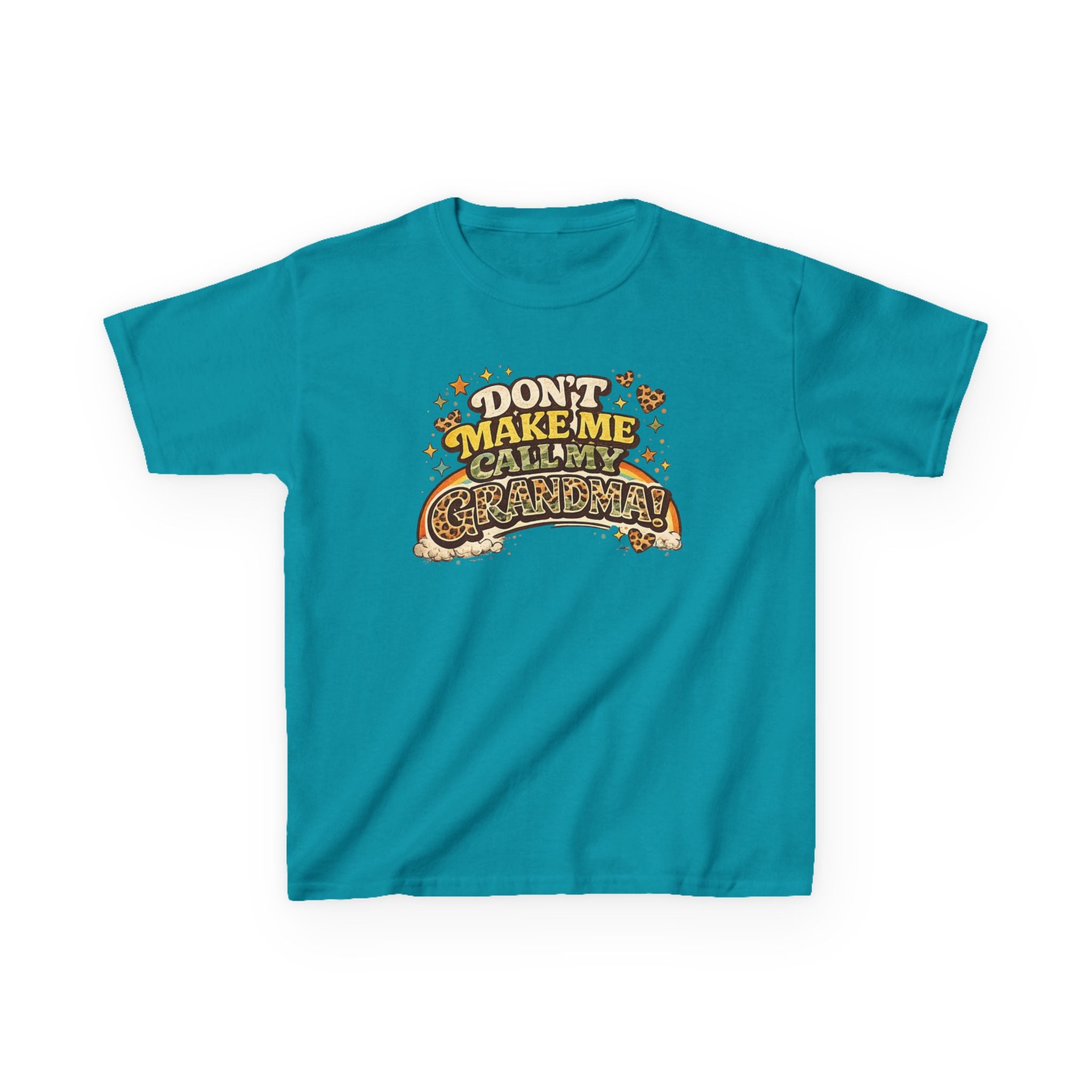 DON'T MAKE ME CALL MY GRANDMA! Funny kids Graphic Tee