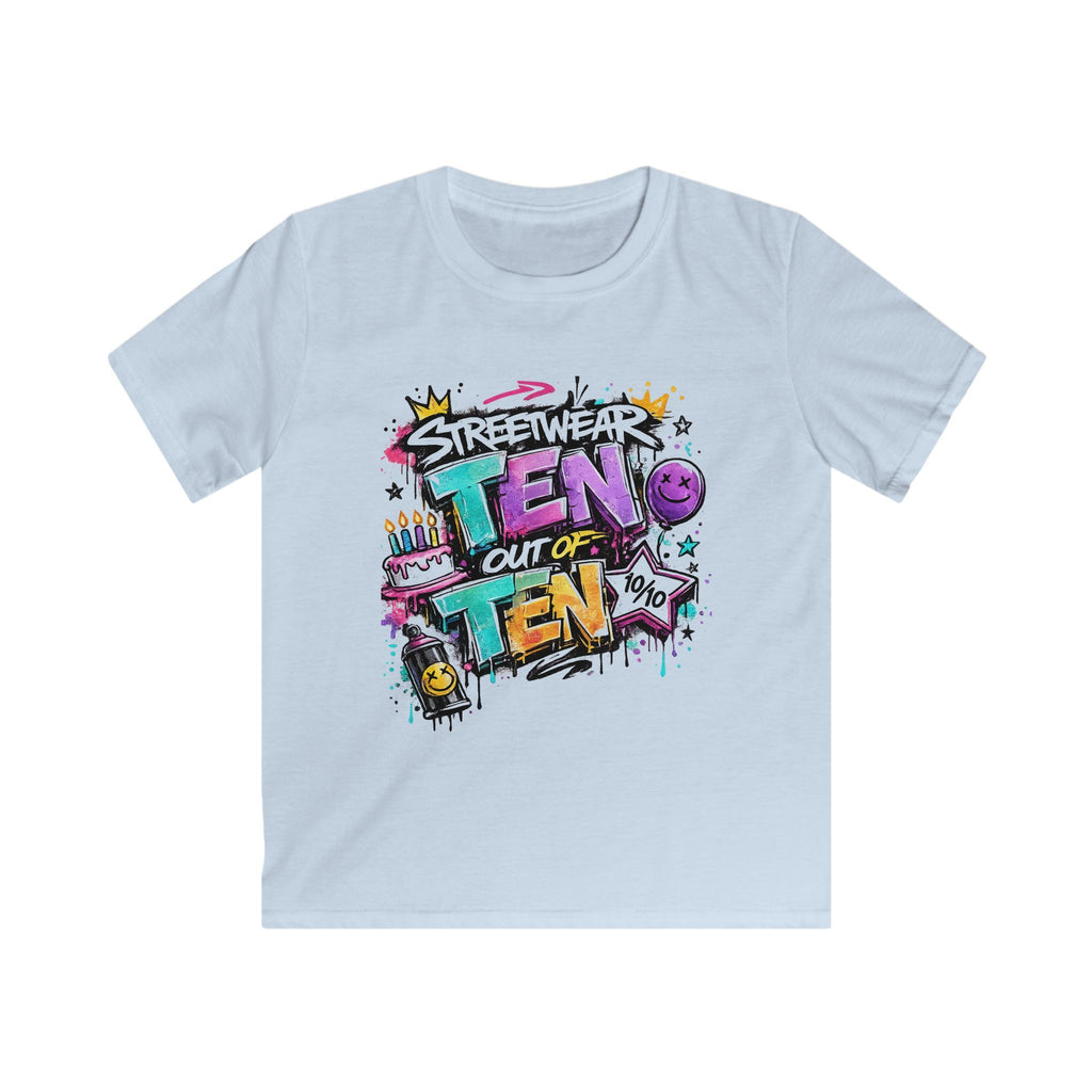Kids Streetwear "Ten Out of Ten" Birthday Graphic Tee