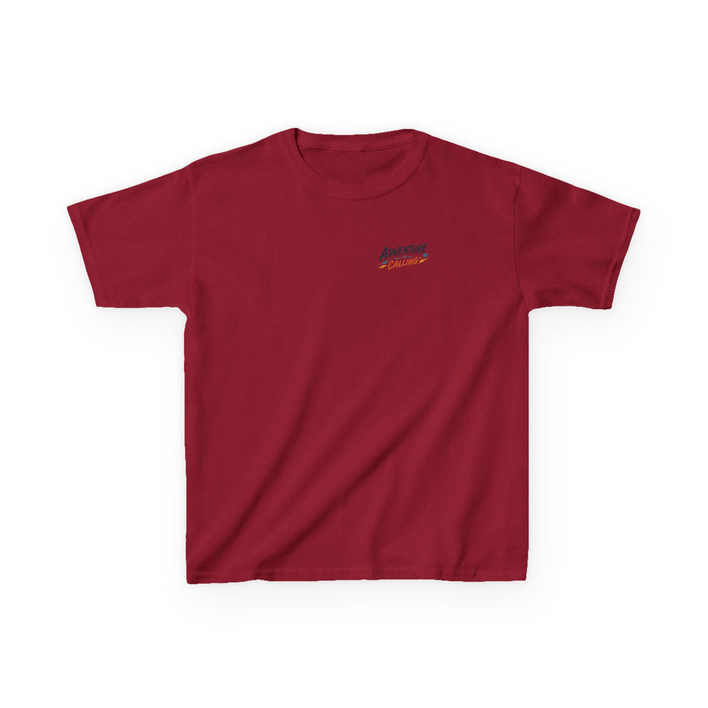 Boys Tee "Adventure Calling" Vintage Tropical Car & Sunset Graphic