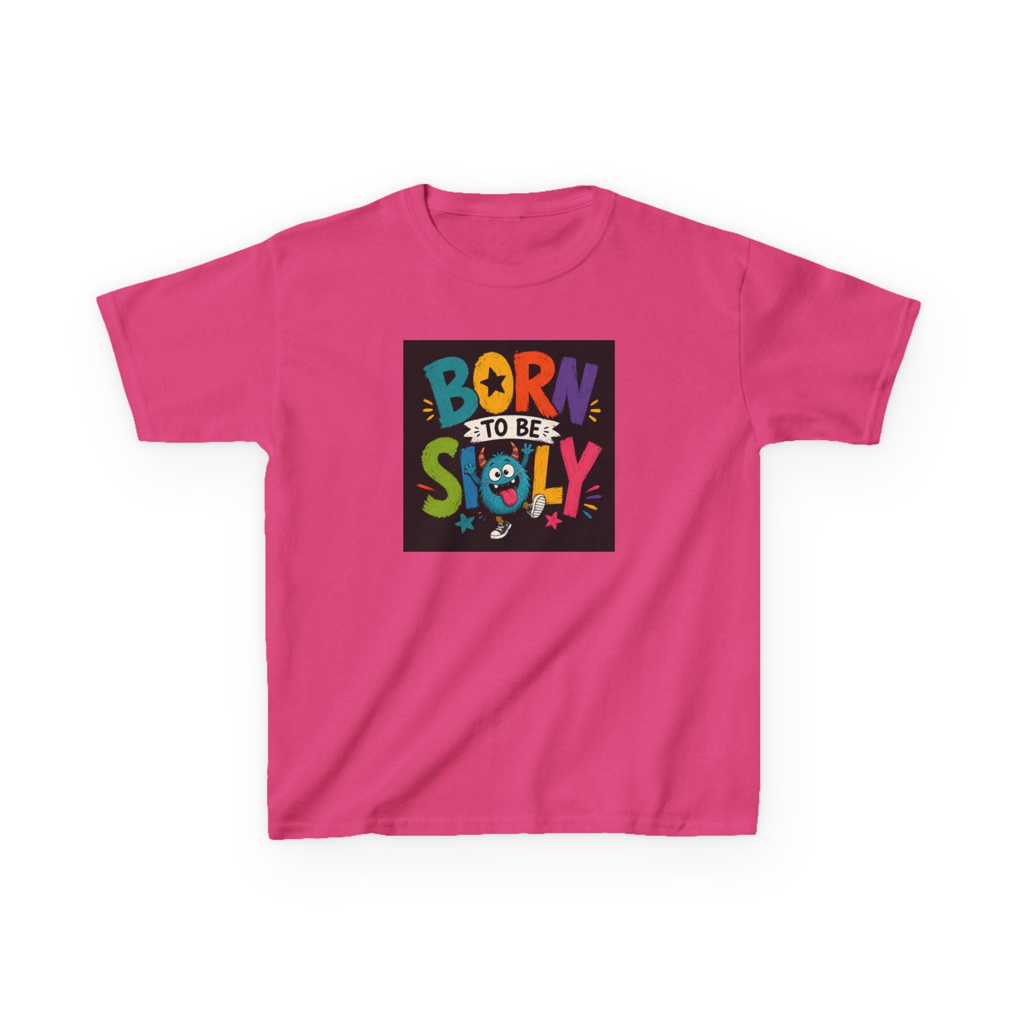 "Born to Be Silly" Kids Funny T‑Shirt Colorful Playful Graphic Tee for Children