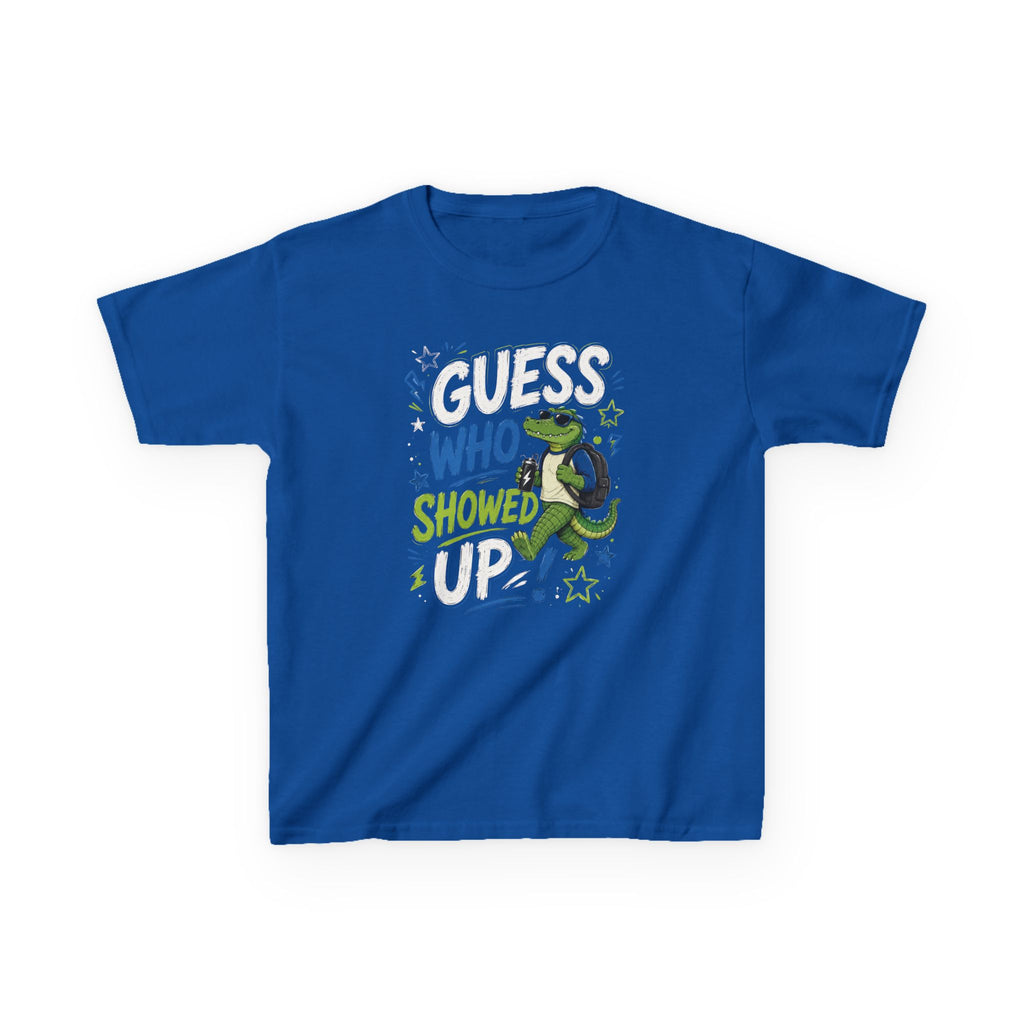 "Guess who showed up" Funny Graphic T-Shirt Design