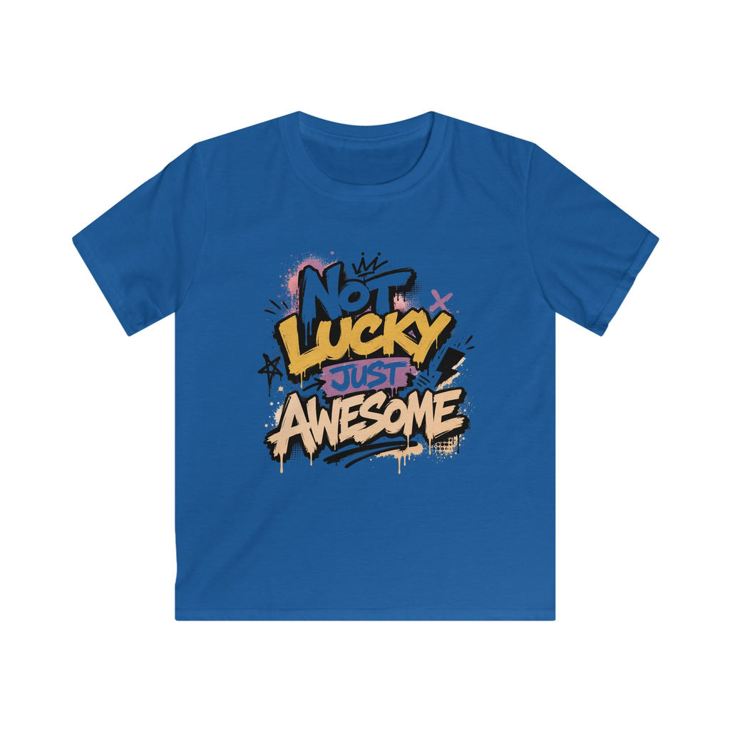Girls & Boys Tee - "Not Lucky Just Awesome" Graphic Tee