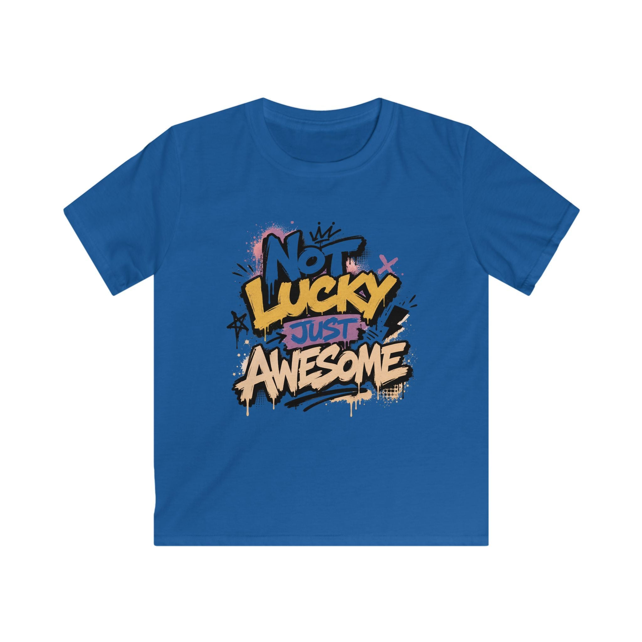 Girls & Boys Tee - "Not Lucky Just Awesome" Graphic Tee