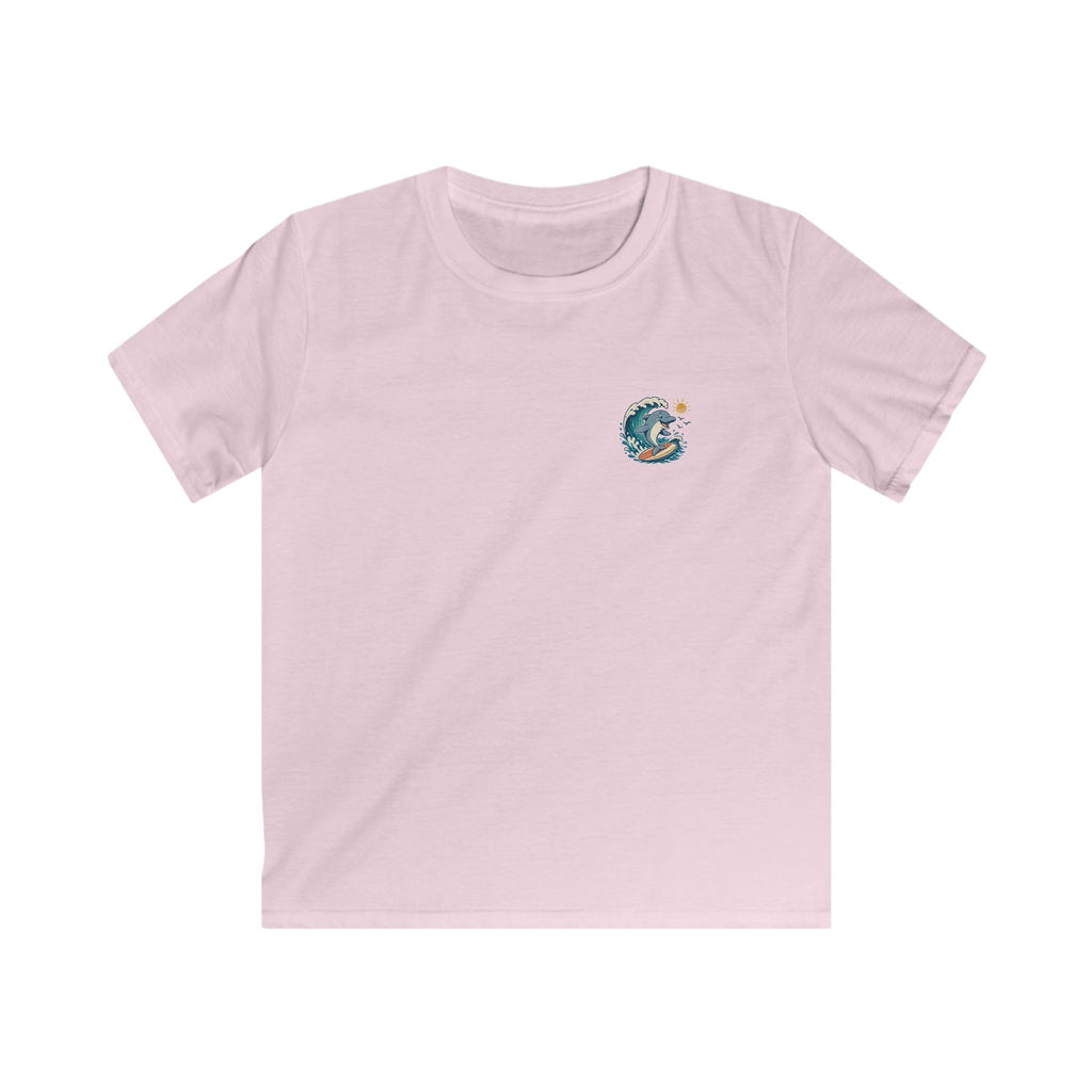Ocean Adventure Kids Tee 'Catch the Good Tide' Dolphin Surf Graphic