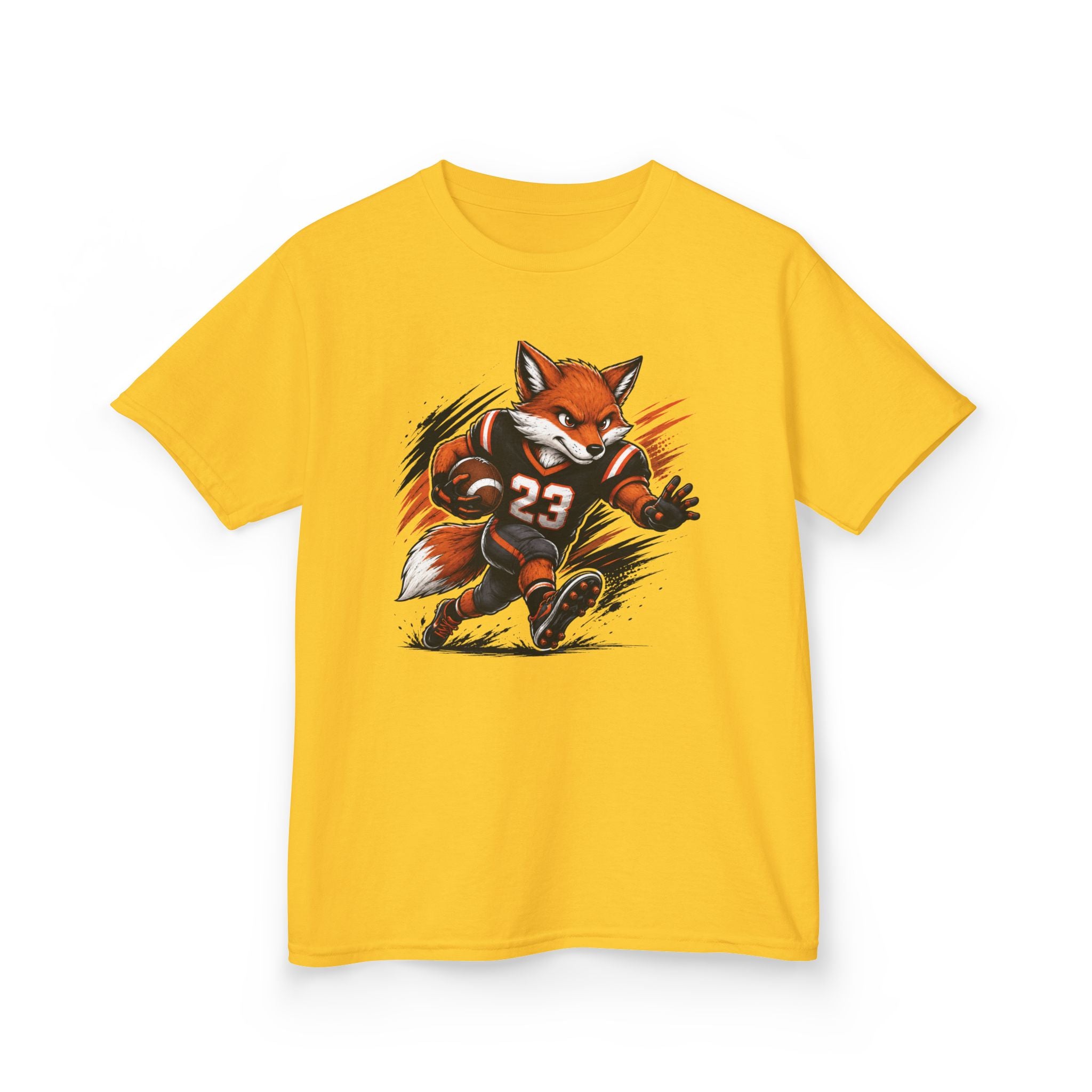 Football Fox T-Shirt | Cool Fox Football Player Graphic | Kids Football Tee | Youth Sports Animal Shirt | Football Lover Gift