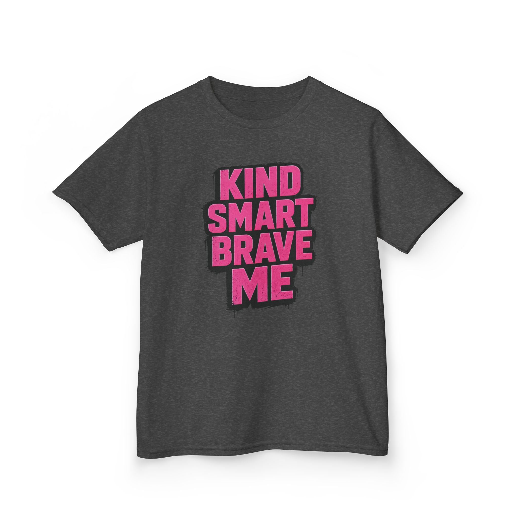 Girls Tee "Kind Smart Brave Me" Positive Affirmation Graphic