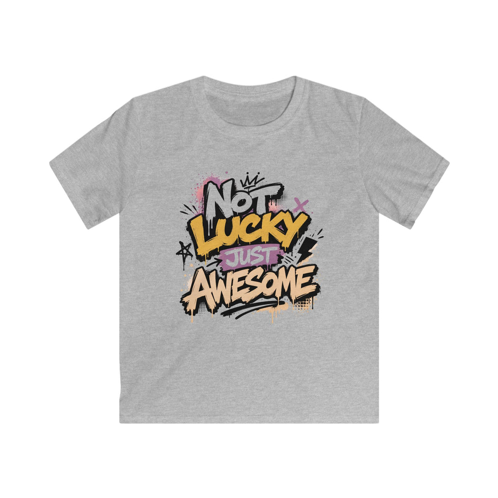 Girls & Boys Tee - "Not Lucky Just Awesome" Graphic Tee