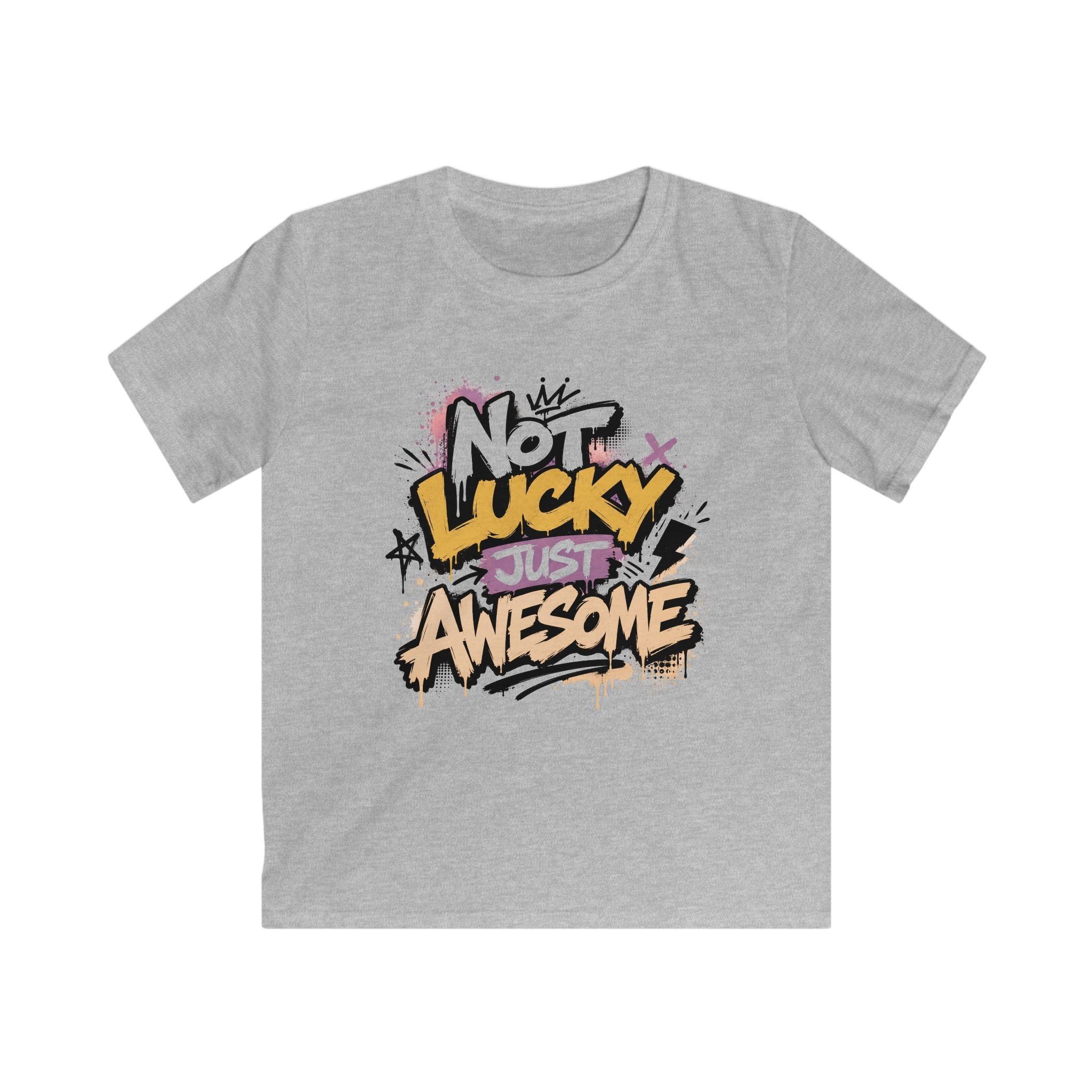 Girls & Boys Tee - "Not Lucky Just Awesome" Graphic Tee