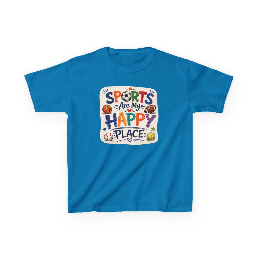 Sports Lover Gift | Sports Are My Happy Place Graphic Tee