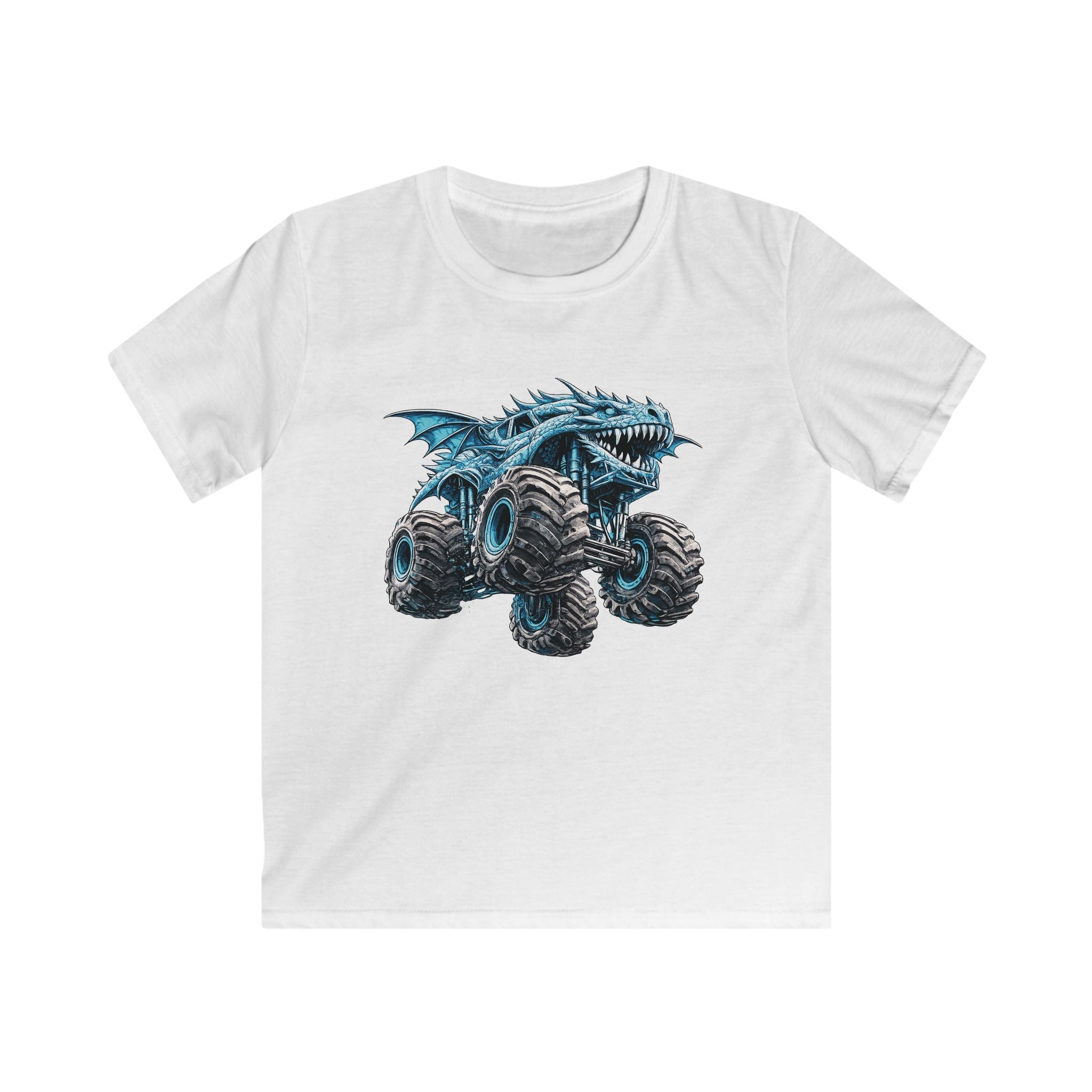 Graphic Tee "Blue Monster Truck Shark" for Boys