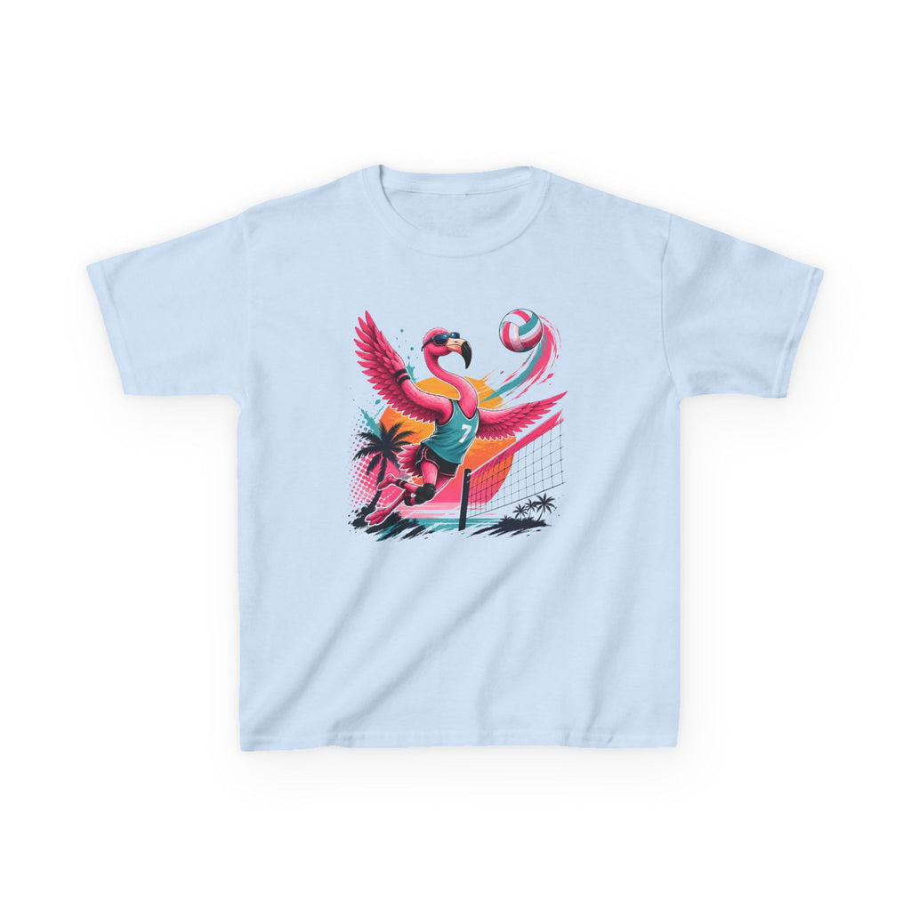 Volleyball Flamingo T-Shirt | Beach Volleyball Flamingo Graphic | Funny Summer Sports Tee | Volleyball Player Gift | Tropical Athlete Shirt
