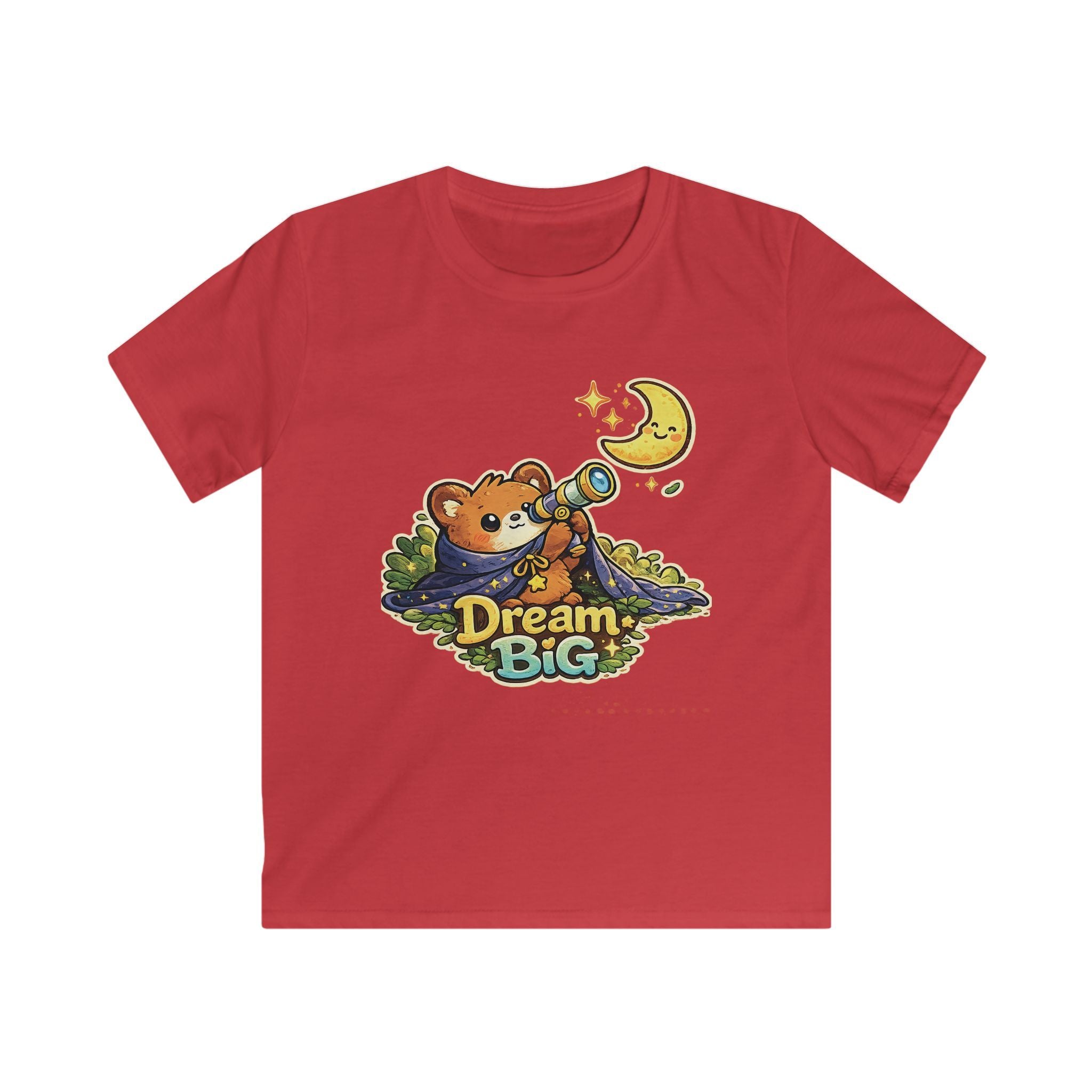 Kids Tee 'Dream Big' Bear Telescope Graphic t-shirt for Boys & Girls
