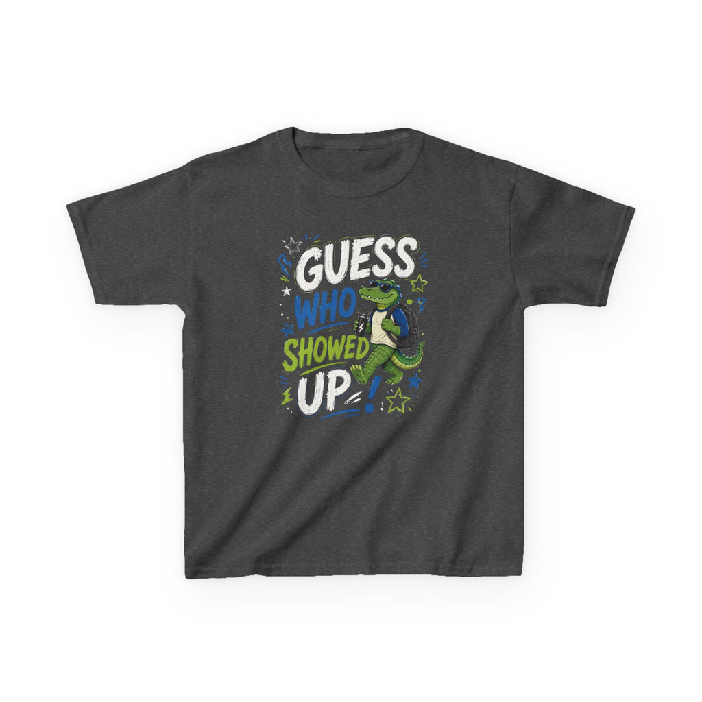 "Guess who showed up" Funny Graphic T-Shirt Design