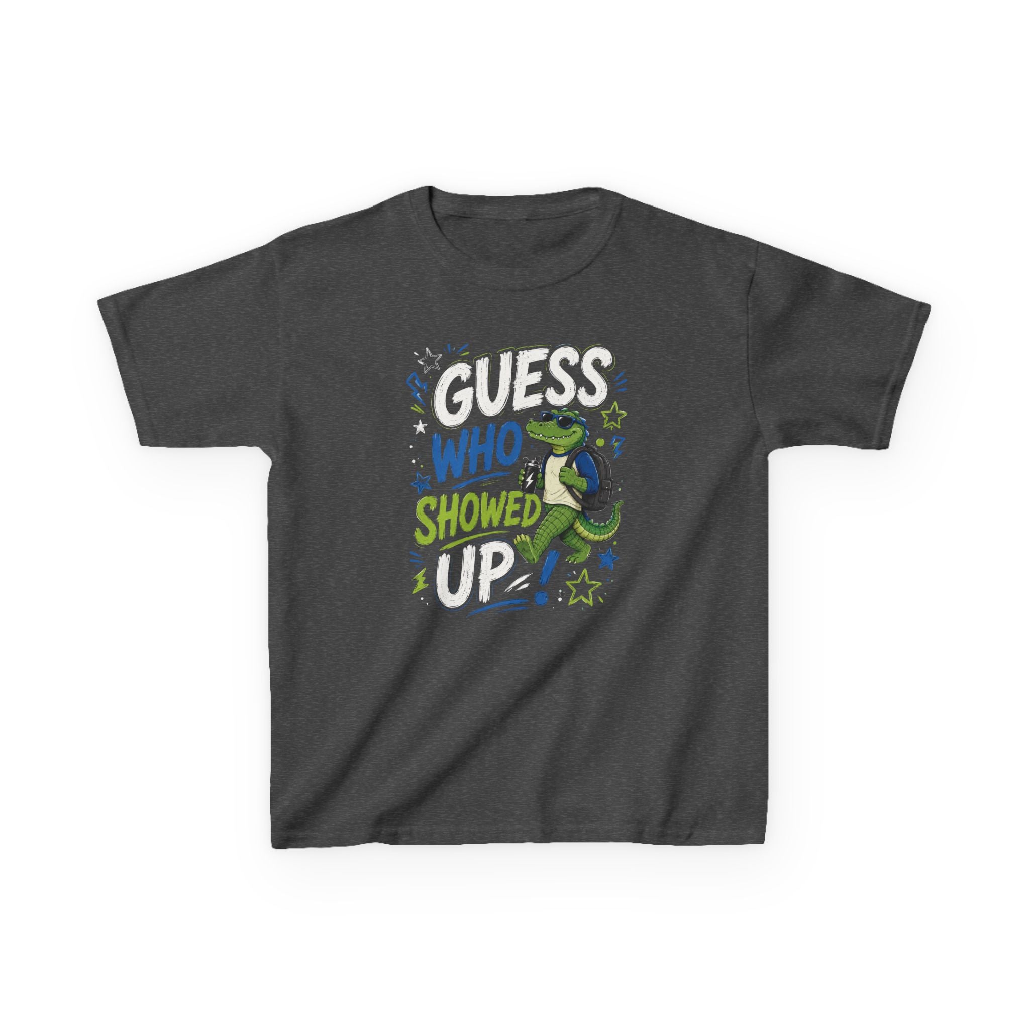 "Guess who showed up" Funny Graphic T-Shirt Design