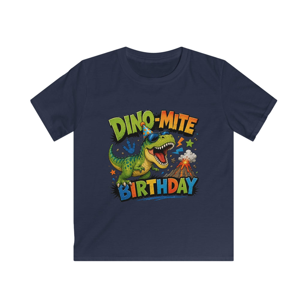 'Dino-Mite Birthday' Colorful Dinosaur Birthday Shirt for Boys & Girls