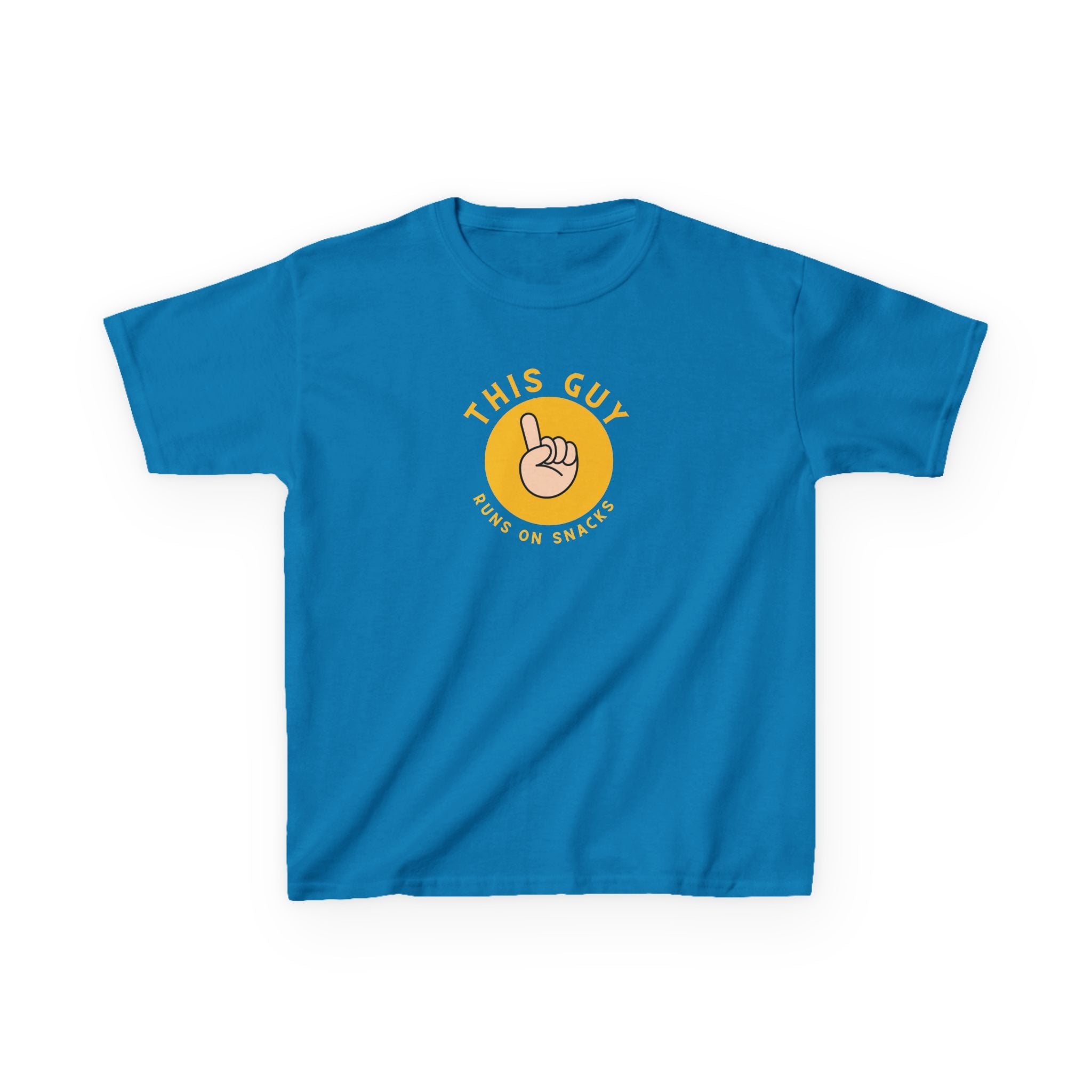 This Guy- Runs on Snacks | Funny Kids Graphic T-Shirt