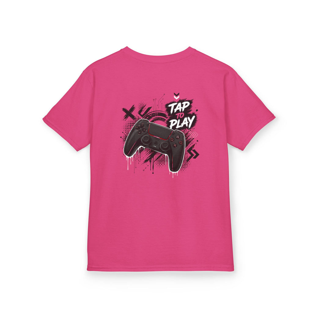 "Tap to Play" Gamer Controller Streetwear T-Shirt Graphic kids Gamer T-Shirt Design