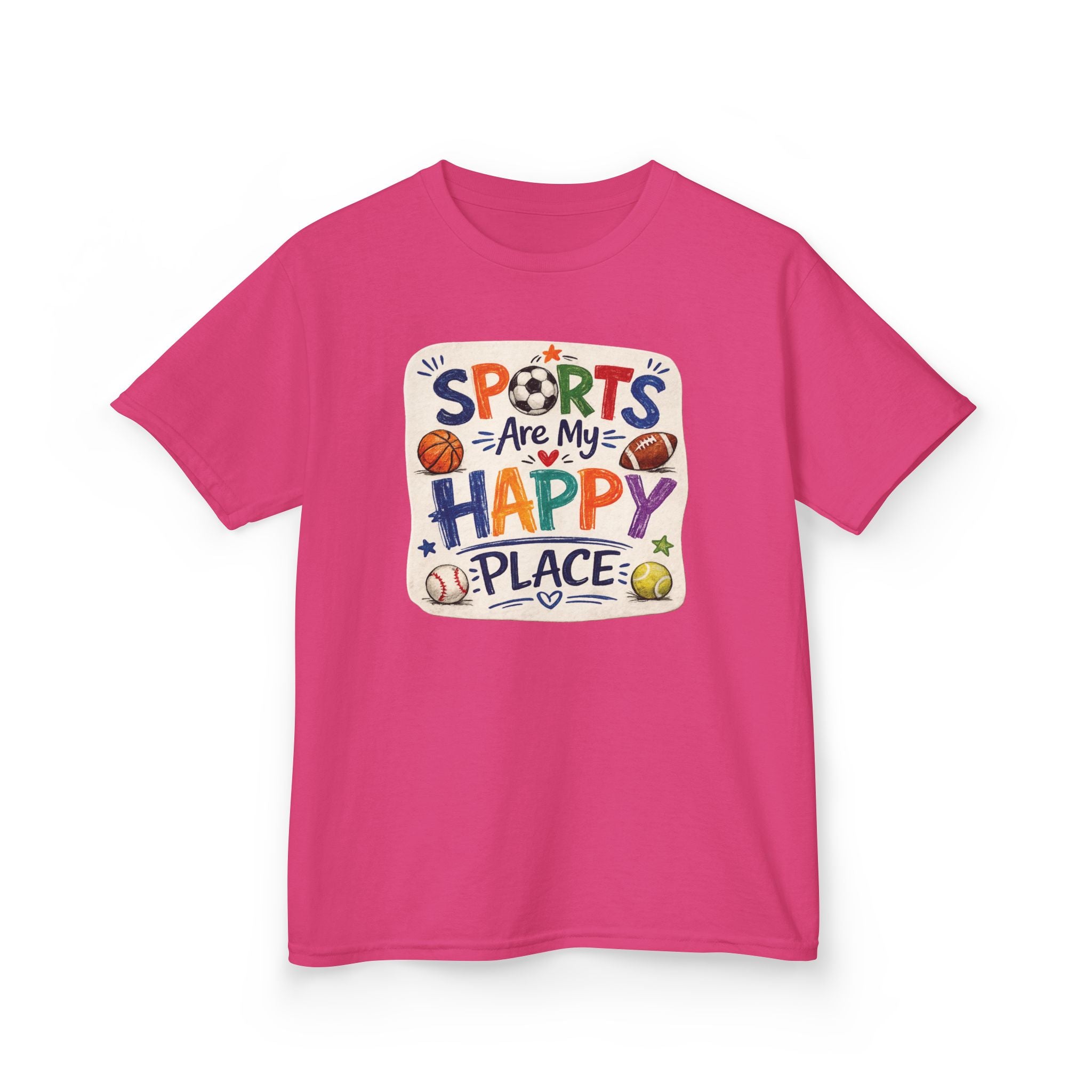 Sports Lover Gift | Sports Are My Happy Place Graphic Tee